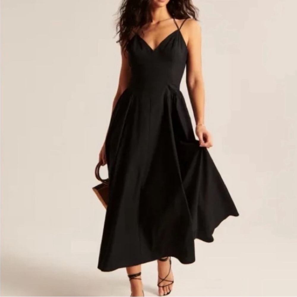 Abercrombie and Fitch Elegant Black Spaghetti Strap Dress